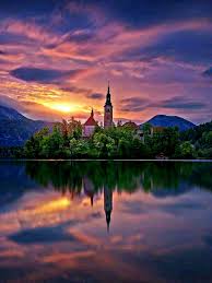 Check out our slovenia art selection for the very best in unique or custom,. Lake Bled Slovenia Scenery Pictures Sunset Landscape Scenery