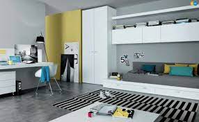 Chambre d ado garcon moderne design urbain gris noir deco. Deco Chambre Ado Garcon Et Fille En 48 Idees