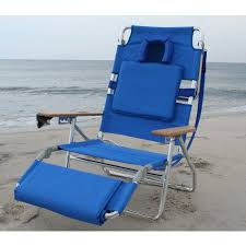 Ostrich Deluxe 3n1 Beach Chair Lounger Blue Beach Chairs Outdoor Chairs Blue Outdoor Furniture