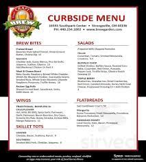 Brew Garden Menu In Middleburg Heights Ohio Usa