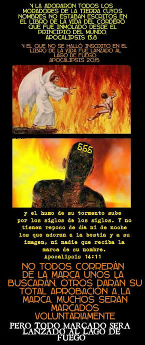 Qué dice la Biblia en Apocalipsis 14:11 Y el humo de su tormento asciende  por los siglos de los siglos; y no tienen reposo, ni de día ni de noche,  los que