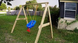 Diy Easy Cheap 2x4 Kids Swing Ideal For Ages 0 5 Swing Set Diy Diy Kids Swing Kids Swing