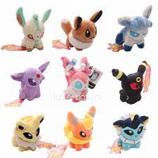 Set Of 9 Pcs Pokemon Plush Toy Doll Eevee Leafeon Umbreon Jolteon Sylveon 5 Nintendo Soft Toy Animals Pokemon Plush Eevee Plush
