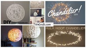 A hoola hoop has the perfect shape for a diy chandelier so no wonder there's an easy craft project for it. Diy Chandeliers You Can Create From Everyday Objects K4 Craft