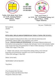 Contoh surat pengesahan kerja dari majikan. Surat Pelepasan Taska Tadika Celik Minda Darul Naim Facebook