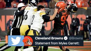 Ogunjobi was suspended for one game without pay with an additional fine after he. Myles Garrett Issued An Apology For Thursday Night S Incident Against The Steelers Article Bardown