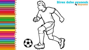 Futbolcu Boyama Sayfasi En Eglenceli Boyamalar Boyama Kitaplari Drawing Cizim
