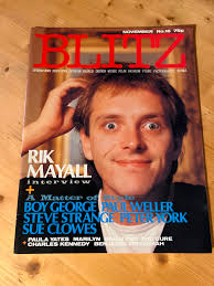 BLITZ Magazine. November 1983. No. 16. Front cover: RIK MAYALL. Inside: Boy  George, Paul Weller, Steve Strange, Sue Clowes, Paula Yates, Brian Eno, The  Cure, Benjamin Zephaniah by Edited by Carey Labovitch: (