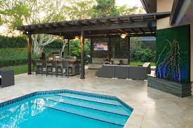 Backyard patio florida patio ideas. Outdoor Kitchen And Pergola Project In South Florida Traditional Patio Miami By Luxapatio Houzz