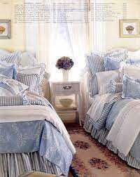 Fabulous Chambray Blue White Cottage Bedroom Country Bedrooms Country Bedrooms Cozy Bedroom Primitive Furniture In 2020 Chic Bedroom Country Bedroom Blue Bedroom