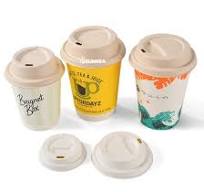 Biodegradable Pulp Bagasse Sugarcane Wheat Straw White Brown Paper Natural Compostable Lids for Coffee Cup