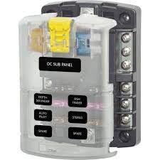 Blue Sea Systems St Blade Fuse Block 6 Circuits With Negative Bus And Cover Walmart Com Fuse Panel Blue Sea Fuse Box
