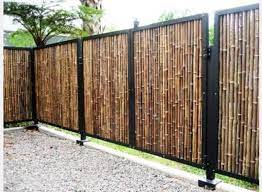 Black Bamboo Fence Sold In 8 Foot Lengths Choice Of 4 Heights Etsy Bamboo Fence Backyard Fences Fence Design