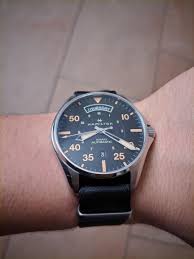 Core features of the khaki aviation pilot day date automatic: Hamilton Khaki Pilot Day Date Auto Watches