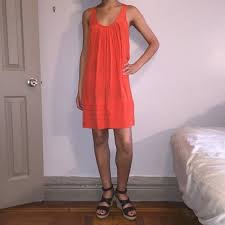Ali Ro Silk Orange Dress Orange Silk Dress Dresses Orange Dress