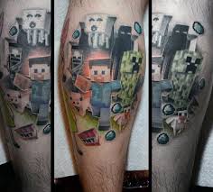30 Minecraft Tattoo Designs Fur Manner Sandbox Videospiel Ideen Designs Id Minecraft Tattoo Tattoos Gaming Tattoo
