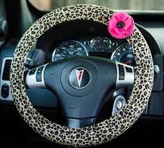 Leopard Cheetah Padded Steering Wheel Cover Car Decor Cute Car Accessories Steering Wheel Cover Cute Car Accessories Steering Wheel