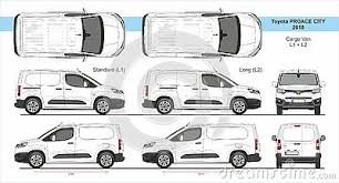 Toyota Proace City Delivery Standard L1 And Long L2 Swing Rear Doors Black Bampers 2018 Present Detailed Template For D Car Wrap Dream Cars Citroen Berlingo