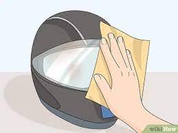 Wipe excess water from the visor with a rag. Easy Ways To Clean A Helmet Visor 14 Steps With Pictures
