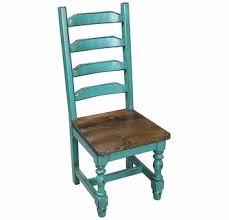Turquoise Painted Wood Mexican Colonial Dining Set 7 Piece Painted Wood Chairs Turquoise Dining Chairs Colonial Dining Room