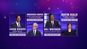 Despite already being a professional athlete, aaron rodgers thinks he can just come in and scoop up yet another childhood dream of ours and host jeopardy! Packers Qb Aaron Rodgers Guest Hosting Jeopardy