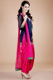 Black And Pink Combination Salwar Suit Very Pretty Traditional India Chudidhar Love The Color Combination Woman Suit Fashion Fashion Indian Attire
