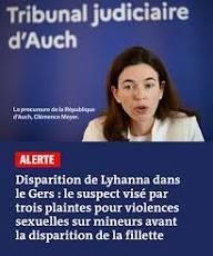Selon la procureure d'Auch, le suspect mis en examen pour l'enlèvement de Lyhanna avait fait l'objet de signalements et de plaintes pour des faits impliquant des mineurs depuis 2017. Photo : MATTHIEU