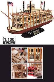 Www.amazon.co.uk(cubicfun 3d puzzle) products > ships & vessels > t series mississippi steamboat. Cubic Fun 3d Puzzle Mississippi Steamboat Model Ships Model Ship Building Kits Steam Boats