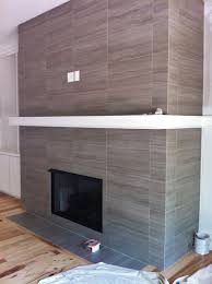 12x24 Porcelain Tile On Fireplace Wall And Return Walls Floor To Ceiling Fireplace Wall Tiled Fireplace Wall Fireplace Tile