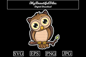Besides using svg to make path animation sketching a shape, you can use it on typography like what this creator made. Owl Svg Cartoon Animal Svg Eps Png And Jpg 483085 Illustrations Design Bundles In 2020 Owl Illustration Cartoon Illustration Digital Clip Art Set