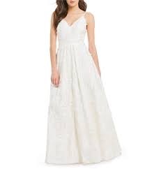 Calvin Klein Sleeveless Embroidered Applique Vback Gown Dillards Evening Gown Dresses Floral Evening Gown Informal Wedding Dresses