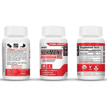 Buy NUTRIJA-YOHIMBINE HCL 5 MG CAPSULES - 30 CAPSULES Online & Get Upto 60% OFF at PharmEasy