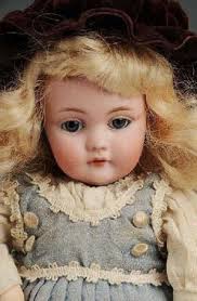 Kestner Doll; Bisque, Child #143, Blue Sleep Eyes, Open Mouth, 9 inch.