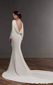 Long Sleeved Wedding Dress With Bateau Neckline Martina Liana Wedding Dresses Boat Neck Wedding Dress Cowl Neck Wedding Dress