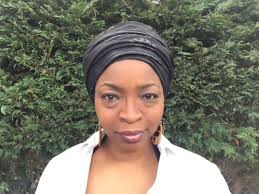 Black Headwrap, African Fabric Head Scarf, African Head Wrap, 2 Sizes,  Black Bandana, Full Cover Headwrap, Lined Option Available