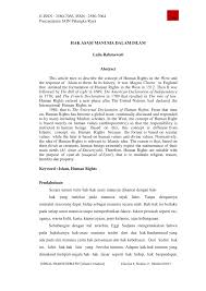 Pdf Hak Asasi Manusia Dalam Islam
