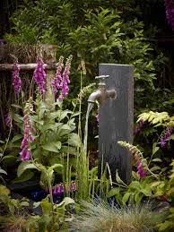 bassin et fontaine robinet avec palis de pierre fontaine de jardin moderne robinet jardin fontaine de jardin
