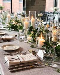 Beautiful table settings using candles to light up the mood candles are common accessories used on tables, either in a more complex centerpiece design or as individual decorations. 60 Beautiful Christmas Wedding Table Setting Ideas Weddingomania