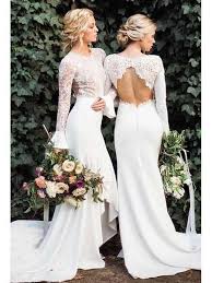 But a mermaid wedding dress is sexy, stylish, and perfect for a bride who wants to show off her curves 4. Open Back Long Sleeves Mermaid Cheap Wedding Dresses Online Cheap Bri Sposadresses