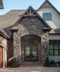 Stone Portico With Timber Wood Detail The Monarch Manor House Plan 5040 Wedesigndreams Stone Exterior Houses Brick Exterior House Home Styles Exterior