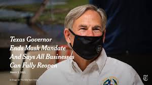 Greg abbott could soon end his statewide mask order that has been in place since the summer. The New York Times On Twitter Gov Greg Abbott Of Texas Ended The State S Mask Mandate On Tuesday And Said That All Businesses In The State Could Reopen Next Wednesday With No