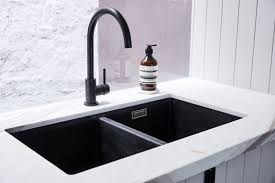 black kitchen taps, kitchen sink taps