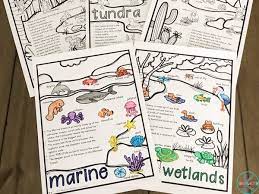 Marsh and swamp coloring page. Free Biomes Coloring Pages For Kids