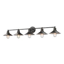 Bathroom vanity light strips are available in a range of sizes and shapes as well as designs. Z Lite Casa Antique Bronze 5 Light Bathroom Vanity Light 613 5v Ob Reno Depot