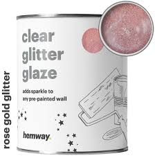 Provides an elegant shine and glittery shimmer without any. Hemway Clear Glitter Paint Glaze Rose Gold For Pre Painted Walls Wallpaper Ebay