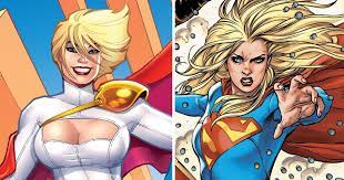 Powergirl and supergirl