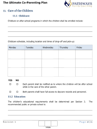 Join the 200,000+ separated and divorced parents who've used this free tool to save their money, their peace of mind, and their children's wellbeing. The Ultimate Co Parenting Plan Pathways Family Coaching