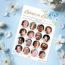Baby Shower Game Labour or Lust in Blue Floral Theme 10 - 20 Players - Etsy  Canada
