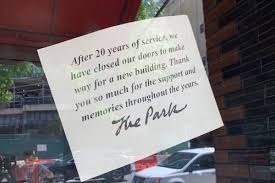 nyc restaurant the park closes after 20