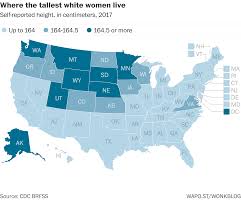 Americas Tallest And Shortest States The Washington Post